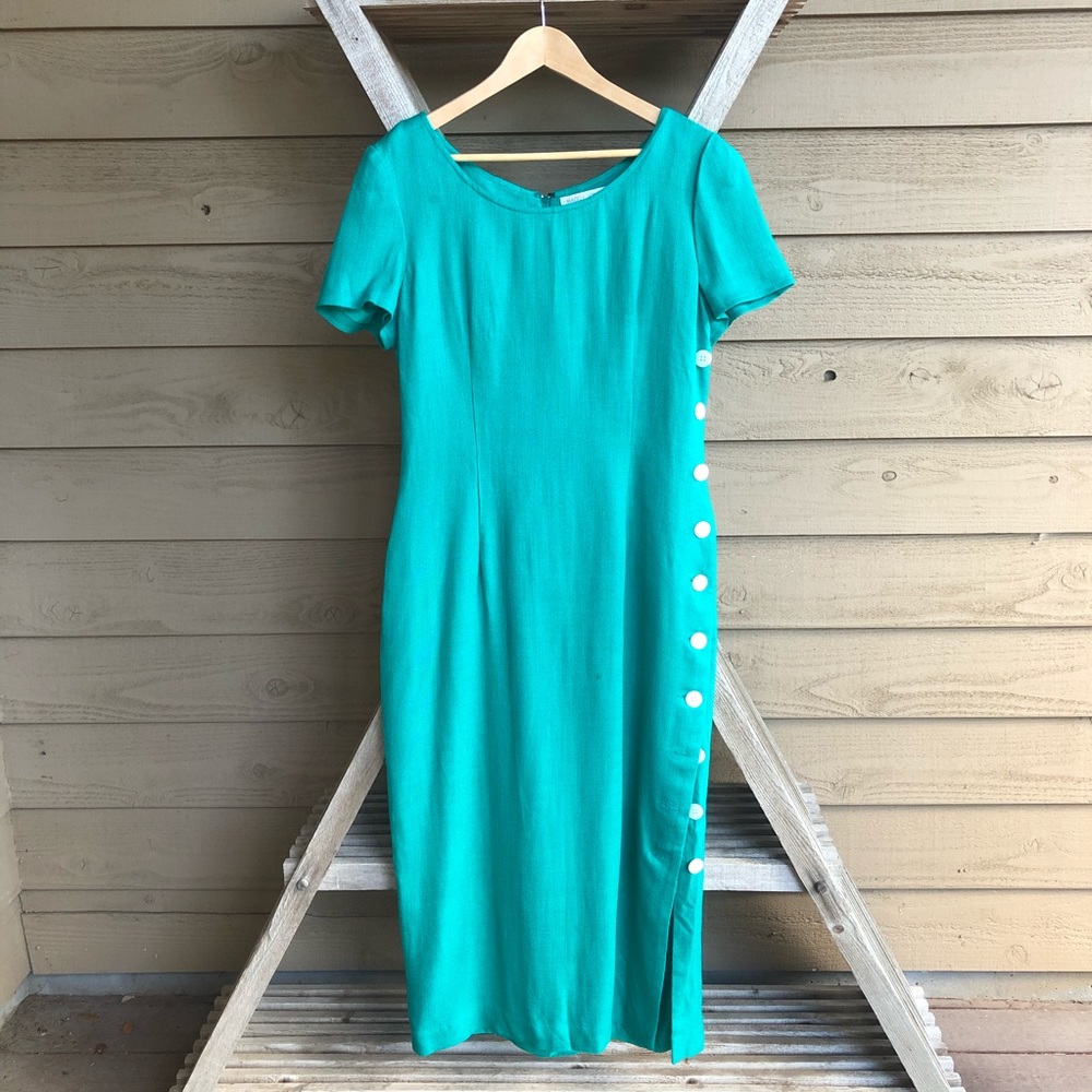 Vintage Teal Maggy London Summer Dress (size 14)